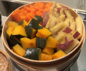 蒸篭野菜調理後